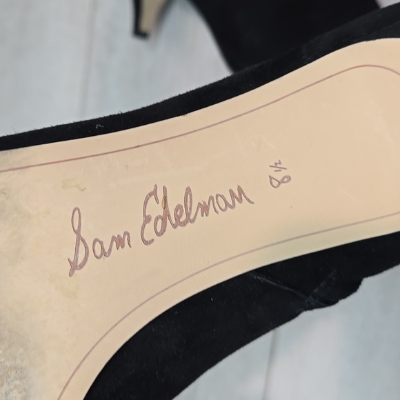 Sam Edelman Women Kinzey Black Suede Ankle Boots Shoes Sz 8.5M - Picture 12 of 14